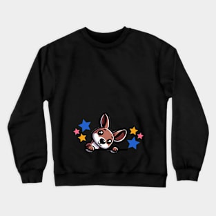 Baby Peeking Pregnancy Announcement Mother Kangaroos Funny Crewneck Sweatshirt